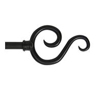 Kenney Barra de Cortina de Ventana Cafe, Negro, 28 to 48-Inch