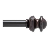 Kenney Barra de Cortina de Ventana Deco, Tela algodón plástico, Antique Rust, 28 to 48-Inch