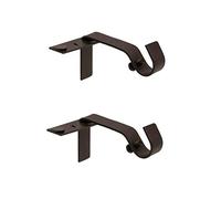 Kenney Soporte de barra de cortina de ajuste rápido de 5/8 pulgadas, sin medida, bronce aceitado