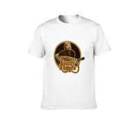 Kenny Rogers - Camiseta de manga corta para hombre, cuello redondo, color blanco, Negro , XL