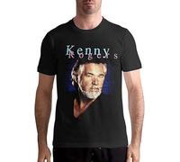 Kenny Rogers Fashion Casual Unisex 100% Cotton Short-Sleeve T-Shirts Black XL