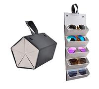 Kenpal Eyeglass Cases Organizador de Gafas, Negro, L Unisex Adulto