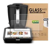 KENPOJO 2 Piezas Protector Pantalla Compatible con Vorwerk Thermomix TM7, Anti-Rayaduras Anti-Huellas, Ultra Transparente, Kit de Instalación Incluido