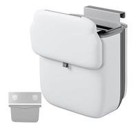 KENPOJO Colgante Cubo de Basura Cocina, Plegable Cubos de Basura 10L Impermeable con Tapa, PP+TPA, Papelera Cocina Bajo el Fregadero para Camping, Coche, Caravana, Baño, Oficina, Dormitorio, Armario