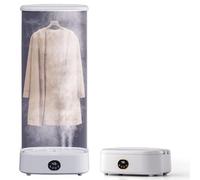 Kensbro Máquina Automática para Planchar y Doblar, Planchadora de Camisas de 1000W con Función de Vapor, Secadora de Ropa Plegable con Función de Temporizador, Pantalla Táctil Digital