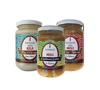 Kensho | Pack de 3 misos: Miso de Garbanzo y Arroz, Shio Koji y Aka Miso | Elaborados con Arroz Ecológico del Delta del Ebro