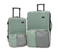 kensie Hillsboro - Juego de Equipaje y Bolsas de Viaje de 4 Piezas para Mujer, Granito Verde, Hillsboro - Juego de 4 Bolsas de Viaje y Equipaje
