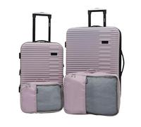 Kensie Hillsboro - Juego de Equipaje y Bolsas de Viaje de 4 Piezas para Mujer, Lila bruñido, Hillsboro - Juego de 4 Bolsas de Viaje y Equipaje