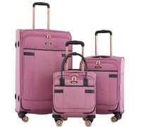 kensie Hudson Softside - Juego de Equipaje (3 Piezas), Mellow Mauve, 3-Piece Set (16/20/28), Hudson Softside - Juego de Equipaje (3 Piezas)