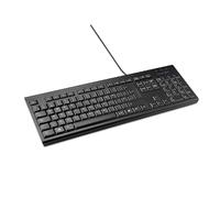 Kensington 1500109 Teclado Value con Cable para PC, Laptop, Notebook, Compatibilidad USB con Dell, Acer, HP, Samsung y más, Disposición QWERTY, Negro, Teclado Ingles