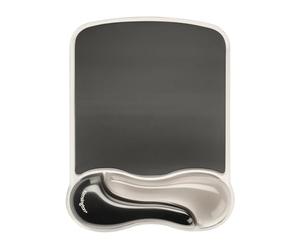 Kensington 62399 - Reposamuñecas Gel Duo, Almohadilla Ergonómica para Ratón, Canal de Ventilación para Mantener Manos Frescas, Resistente a Disolventes, Color Gris Claro/Oscuro, 182x240x25 mm