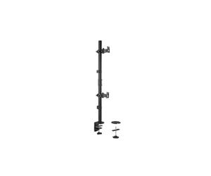 Kensington Brazo Vertical Dual para Fijar 2 Monitores para Ordenador Portátil 29" - 32" con Soporte Giratorio y Organizador de Cables (K53802WW)