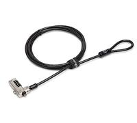 Kensington - Cerradura para portátil Dell y Alienware con ranura Noble Wedge Lock, Negro, Aire, Acero al carbono, 10 000 combinaciones posibles, 1,8 m de cable, 5 años de garantía