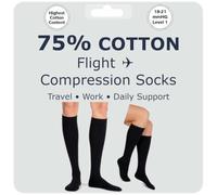 Kensington Compression Socks for Women & Men , Cotton Compression Stockings Clinically Proven, Medical Running Socks for Calf & Ankle Support, Sports, Maternity Pregnancy, Nurses, Flight Travel Care