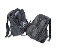 Kensington : Contour Notebook Backpack, Nylon, 15 3/4 x 9 x 19 1/2, Black -:- Sold as 2 Packs of - 1 - / - Total of 2 Each