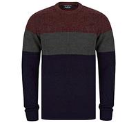 Kensington Eastside Levy - Jersey de punto con cuello redondo para hombre, Burdeos, XL