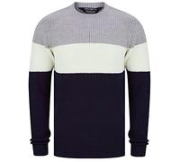 Kensington Eastside Levy - Jersey de punto con cuello redondo para hombre, Marga de Plata Clara, L