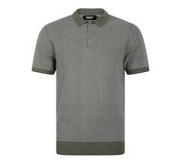 Kensington Eastside Polo de algodón con textura de ojo de pájaro para hombre, Albahaca caliente, XXL