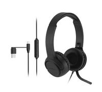 Kensington H950 EQ USB-C®/USB-A - Auriculares supraaurales con micrófono con cancelación de ruido, giro a silencio, controles en línea, compatibles con Microsoft Teams y Zoom