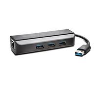 Kensington K33982WW - Módem con adaptador Ethernet, USB 3.0 Hub de 3 puertos, negro