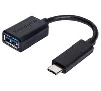 Kensington K33992WW Adaptador USB:C a USB:A CA1000 con Conector USB:C Reversible, Hasta 3 A de Carga y Transferencia Rápida de Datos