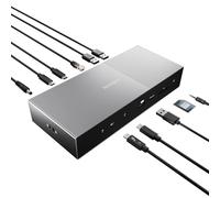 Kensington K35201EU - Estación de Acoplamiento SD5000T5 EQ Thunderbolt 5 | Amplía conexiones con vídeo, datos y carga para crear una estación de trabajo con portátil compatible