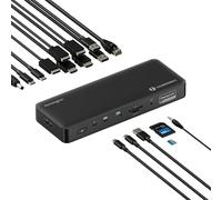 Kensington K35234EU - SD5920T EQ Docking Station Thunderbolt 4 Quad 4K con Tecnología DisplayLink, Lectores de Tarjetas SD y Micro SD, Carga Rápida de 100W, Puertos Ethernet, USB-A y USB-C 3.2