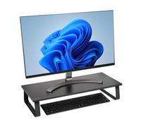 Kensington K55726EU - Soporte Monitor Extraancho Hasta 32” | Eleva la pantalla, libera espacio bajo la plataforma y mejora la alineación visual en el escritorio
