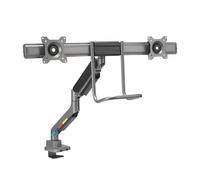 Kensington K58272WW - Soporte Monitor Doble SmartFit, Brazo Pantalla Ajustable con Resorte de Gas, Soporta Monitor de 19-32" (hasta 9kg), VESA 75/100 mm, Rotación 360º