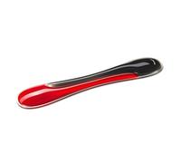 Kensington K62442WW - Reposamuñecas Slim Duo Gel para Teclado, 490 x 95 x 18 mm, Alfombrilla Ergonómica, Evita Sobrecargas y Molestias, Compatible con Teclados de Perfil Bajo, Negro/Rojo