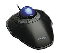 Kensington K72337EU Ratón Orbit, Ratón con Cable Compacto y Ergonómico con Trackball, Para Mac y Windows con Anillo de Desplazamiento, Diseño Ambidiestro y Seguimiento Óptico, Azul/ Negro