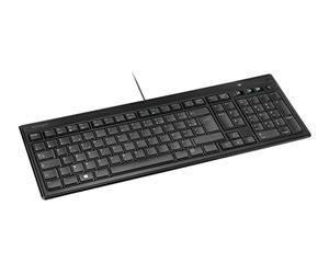 Kensington K72357FR Teclado con cable ultraplano Advance Fit AZERTY Negro
