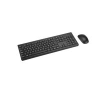 Kensington K75560ES - Combo de Teclado Inalámbrico Recargable KM270 EQ y Ratón Ambidiestro Silencioso para PC y Portátil, 2,4 GHz y BT 5.0, Diseño a Prueba de Salpicaduras - QWERTY ISO Layout - Negro