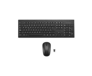 Kensington K75562ES - Set Teclado y Ratón Inalámbrico KM150 EQ a Pilas, para Windows y MacOS, Nano Receptor USB de 2,4 GHz, Ratón Silencioso 1200DPI, Membrana Sellada MIL-STD-810H Antiderrames, QWERTY