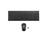 Kensington K75562ES - Set Teclado y Ratón Inalámbrico KM150 EQ para Windows y MacOS, Nano Receptor USB de 2,4 GHz, Teclado Numérico de Tamaño Normal, Ratón Clic Silencioso de 1200 DPI, QWERTY, Negro