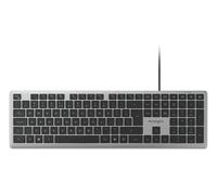 Kensington KB515 EQ, tamaño completo (100%), cableado, USB, interruptor de tijera, QWERTY, gris