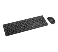 Kensington KM270 EQ Juego de teclado inalámbrico de tamaño completo y ratón ambidiestro silencioso para ordenador y portátil, 2,4 GHz y BT 5.0, protección contra salpicaduras de agua, chip ISO QWERTZ