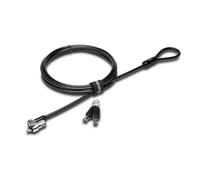 Kensington MicroSaver 2.0 - Cable antirrobo (Negro, Metálico, Llave, Portátil, Barra en T, Carbono, Acero, 1 cm)