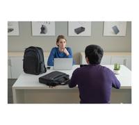 Kensington K60383EU - Mochila Contour 2.0 Executive para Portátiles 14", Diseño Ergonómico, Protección RFID, Compartimento Antirrobo, Resistente al Agua, Asa, Correas Acolchadas, Portabotellas, Negro