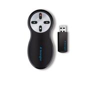 Kensington Presentador inalámbrico con láser Rojo - Accesorio para presentación de Documentos (RF, AAA, USB, Estándar, Negro)