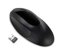Kensington Pro Fit Ergonomic Wireless Mouse - Black (K75404WW) | La forma inclinada mantiene la muñeca en un ángulo neutro, reposamuñecas acolchado, nano receptor que se almacena en el