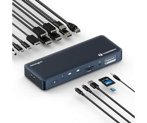 Kensington SD5900T Thunderbolt 4 Displaylink Quad 4K Estación de Acoplamiento para Todos los MacBook M1/M2/M3/M4 y Windows (K35232NA)