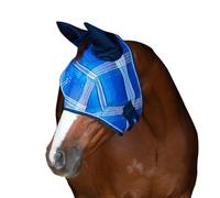 Kensington Signature - Máscara antimoscas con ribete de red, orejas de malla suave y apertura de antebloqueo, tamaño: M-S Caballo Color: 181 - Azul Kentucky