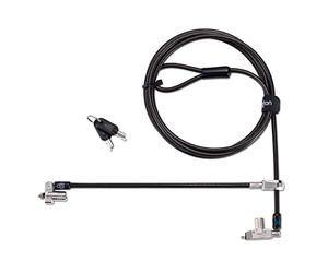 Kensington Slim N17 2.0 Candado de Cable con Llave para Ordenadores Portátiles Dell con Cabeza Dual y Ranuras en Forma de Cuña, 1.8 m, K60508WW