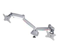 Kensington Smartfit OnE-Touch Dual Monitor Arm - Befestigungskit - Einstellbarer Arm - F?r 2 Monitore - Metall - Silbergrau - Bildschirmgr??e: 33-81.