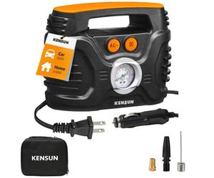 Kensun AC/DC Power Supply Portable Air Compressor Pump with Analog Display to 100…