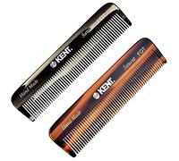 Kent A FOT - Peine de bolsillo hecho a mano para hombres, mujeres y niños, peine de dientes finos para el aseo diario y peinado del cabello, barba y bigote, corte de sierra y pulido a mano, fabricado