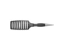 Kent Brushes Cepillo Curved Vent Brush KS02 - Diseño único con arco, 50 púas flexibles de jabalí, para suavizar y dar brillo