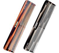 Kent Peine de dientes finos 16T y peine de dientes anchos para cabello, peine para barba KENT y peine para bigote para peinar el cabello, peine de viaje para hombres y mujeres