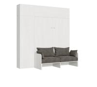 Kentaro Sofà Cama abatible vertical de 160 cm con columna y muebles altos - ALESSIA 20